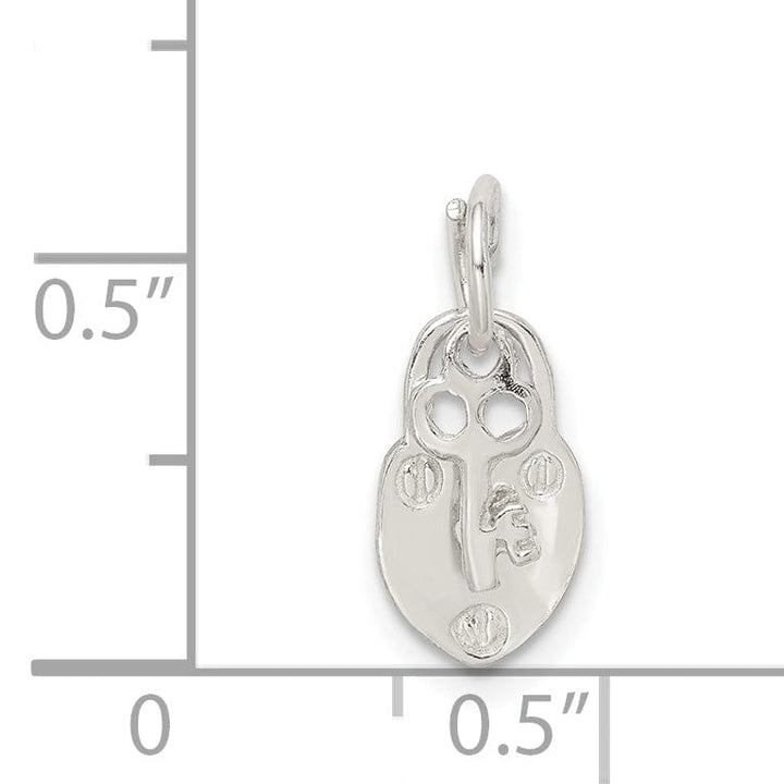 Lovely Rita's Pendants & Charms Sterling Silver Lock and Key Charm Pendant