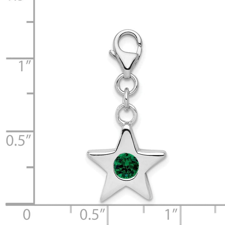 Lovely Rita's Pendants & Charms Sterling Silver May C.Z Birthstone Star Charm