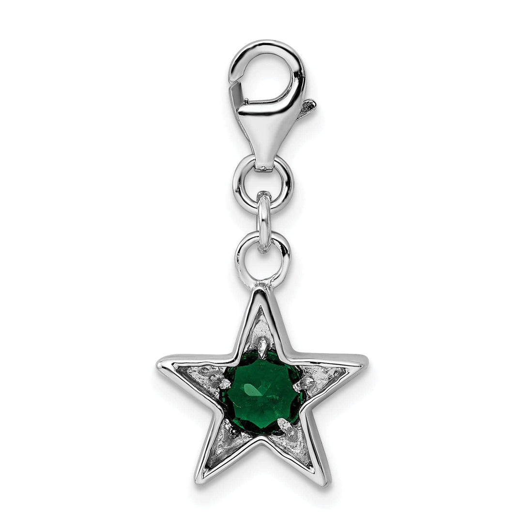 Lovely Rita's Pendants & Charms Sterling Silver May C.Z Birthstone Star Charm