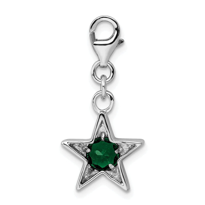 Lovely Rita's Pendants & Charms Sterling Silver May C.Z Birthstone Star Charm