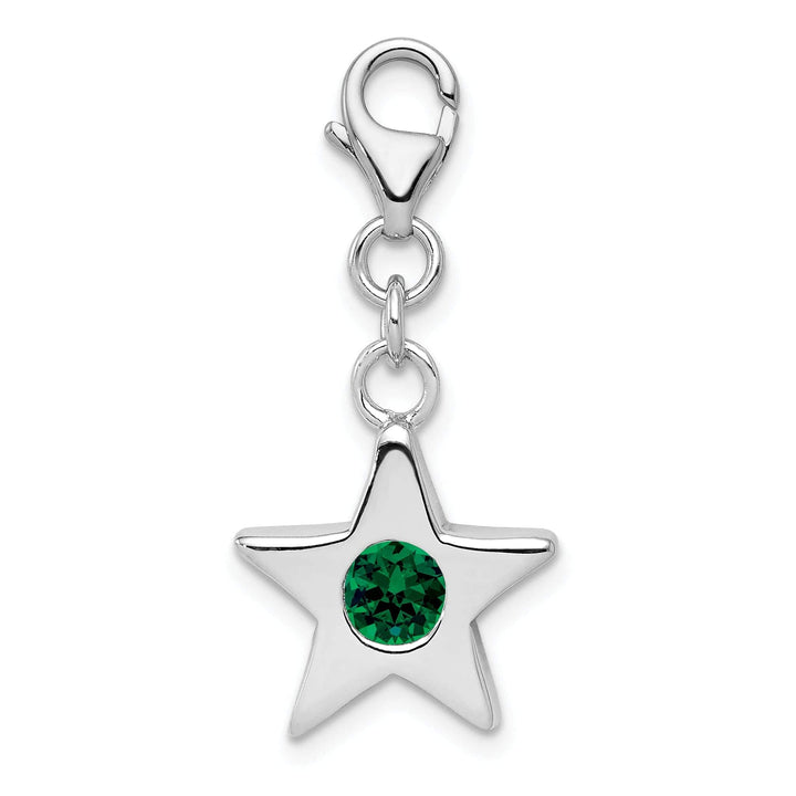 Lovely Rita's Pendants & Charms Sterling Silver May C.Z Birthstone Star Charm