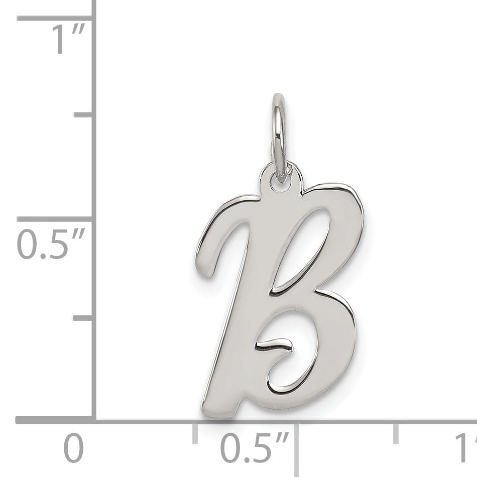 Lovely Rita's Pendants & Charms Sterling Silver Medium Script Initial B Charm