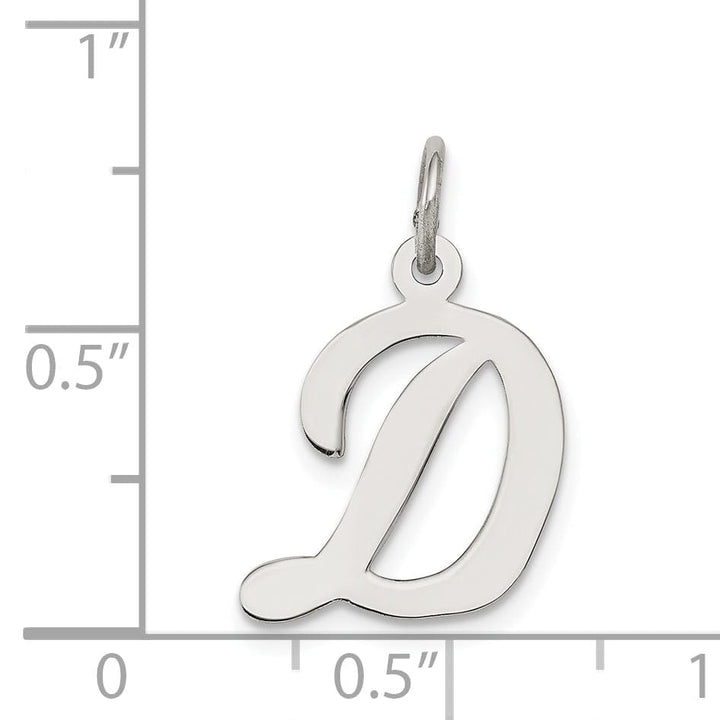 Lovely Rita's Pendants & Charms Sterling Silver Medium Script Initial D Charm