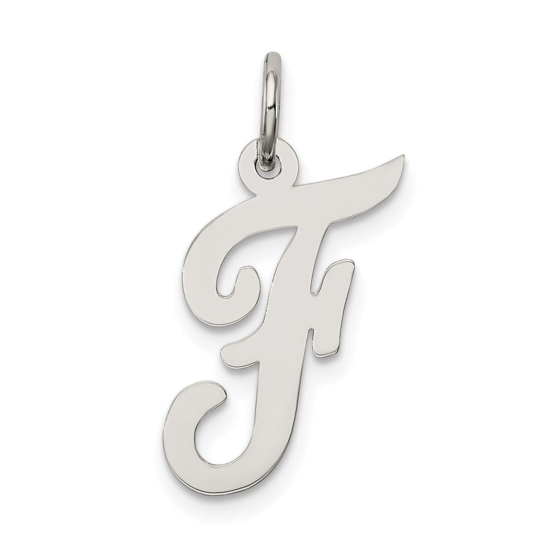 Lovely Rita's Pendants & Charms Sterling Silver Medium Script Initial F Charm
