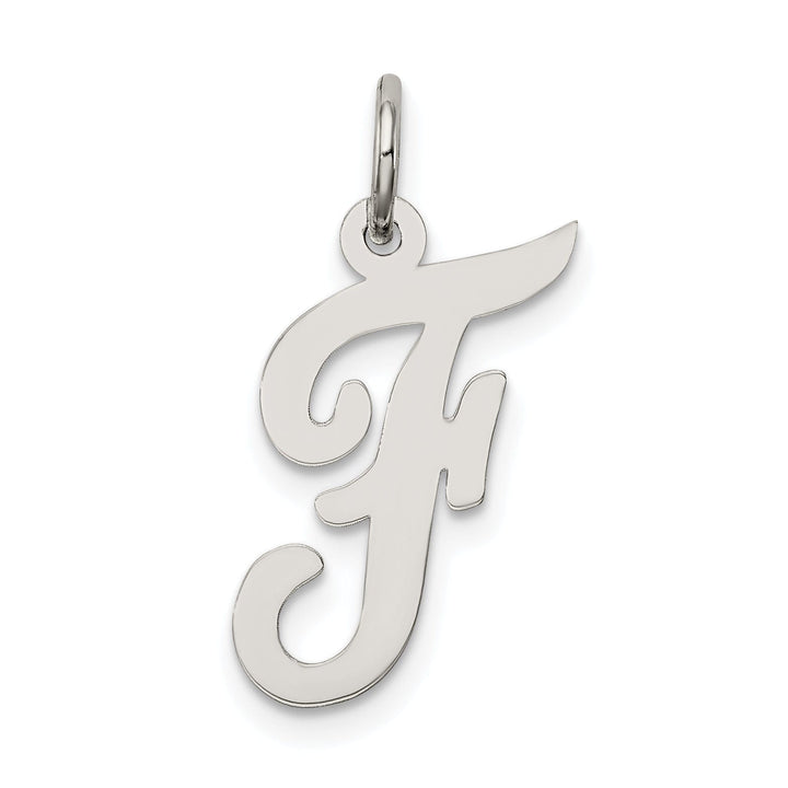Lovely Rita's Pendants & Charms Sterling Silver Medium Script Initial F Charm