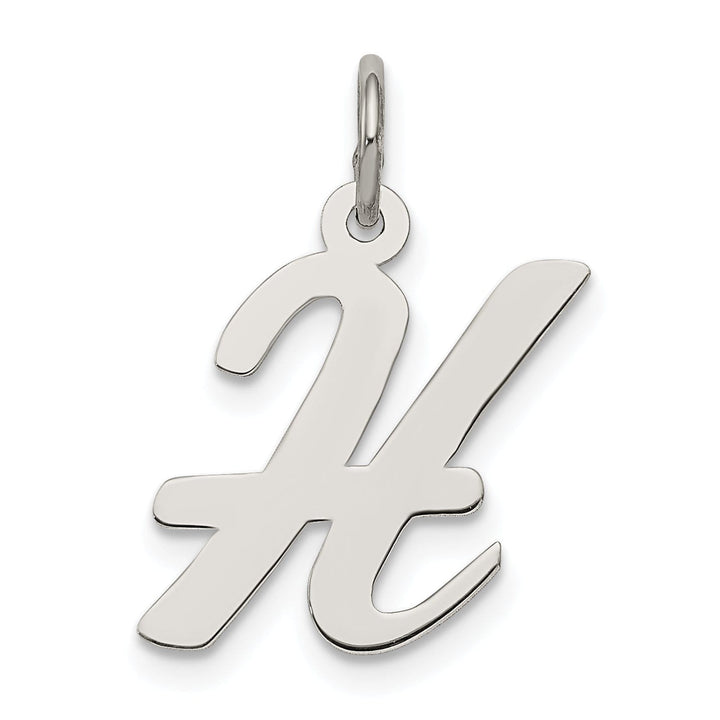 Lovely Rita's Pendants & Charms Sterling Silver Medium Script Initial H Charm