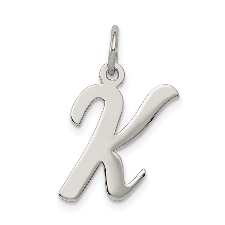 Lovely Rita's Pendants & Charms Sterling Silver Medium Script Initial K Charm