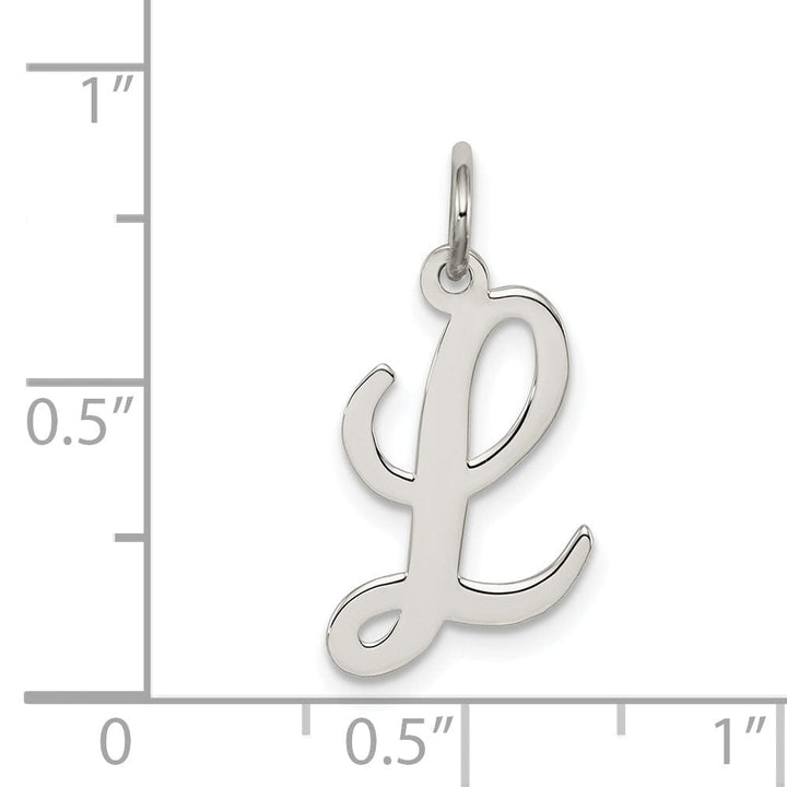 Lovely Rita's Pendants & Charms Sterling Silver Medium Script Initial L Charm