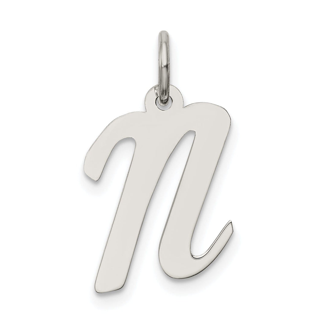 Lovely Rita's Pendants & Charms Sterling Silver Medium Script Initial N Charm