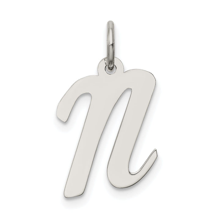 Lovely Rita's Pendants & Charms Sterling Silver Medium Script Initial N Charm