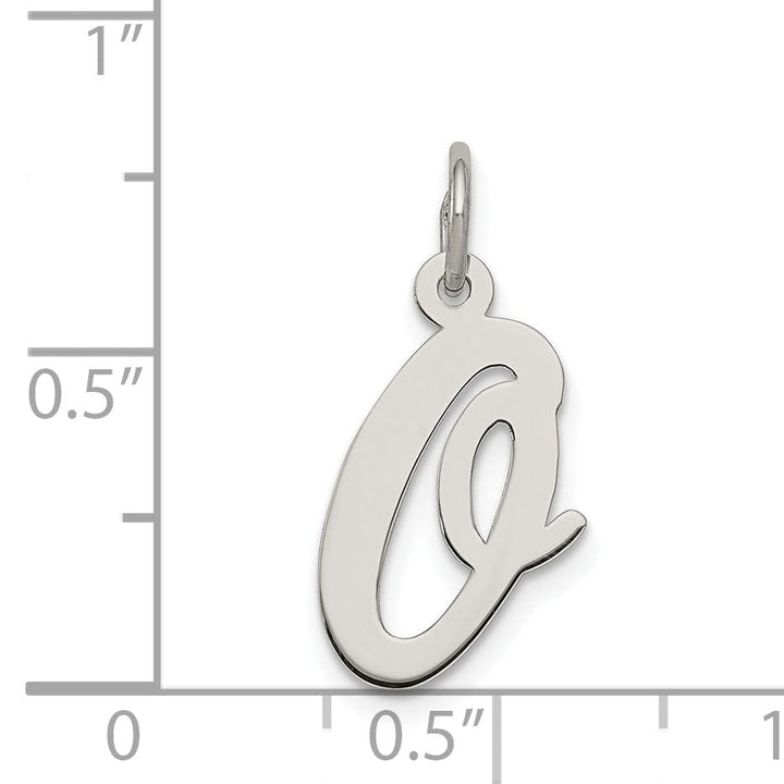 Lovely Rita's Pendants & Charms Sterling Silver Medium Script Initial O Charm