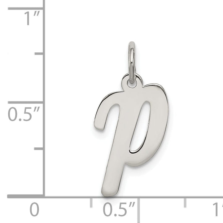 Lovely Rita's Pendants & Charms Sterling Silver Medium Script Initial P Charm