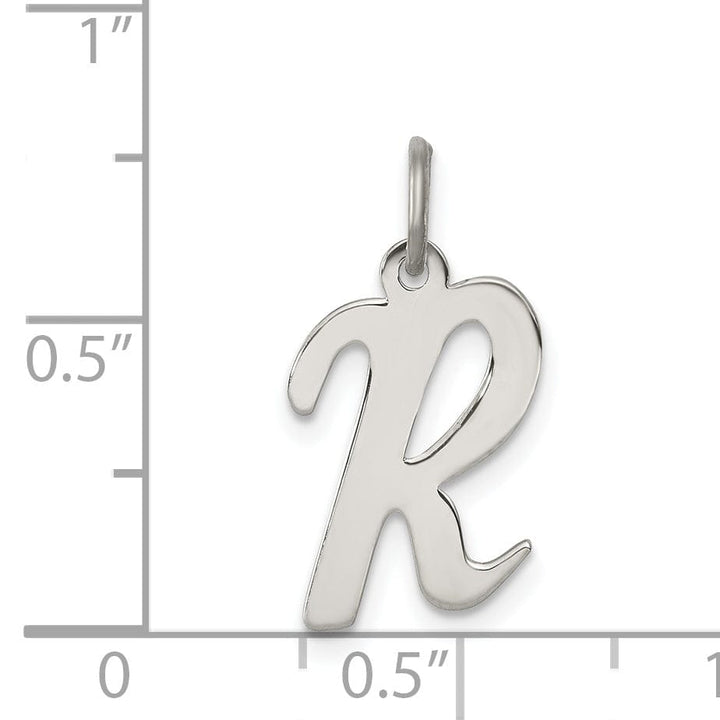 Lovely Rita's Pendants & Charms Sterling Silver Medium Script Initial R Charm