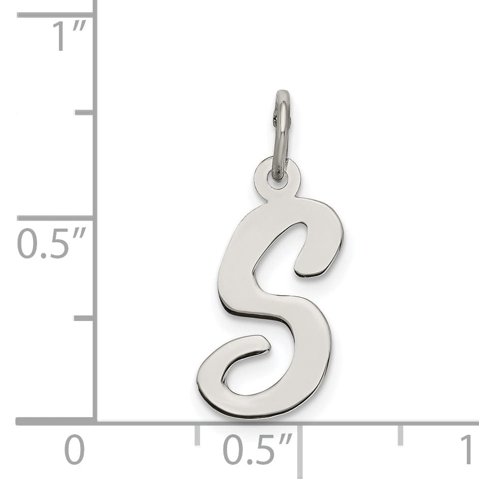Lovely Rita's Pendants & Charms Sterling Silver Medium Script Initial S Charm