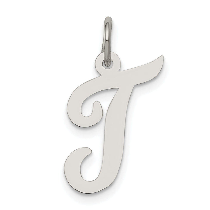 Lovely Rita's Pendants & Charms Sterling Silver Medium Script Initial T Charm