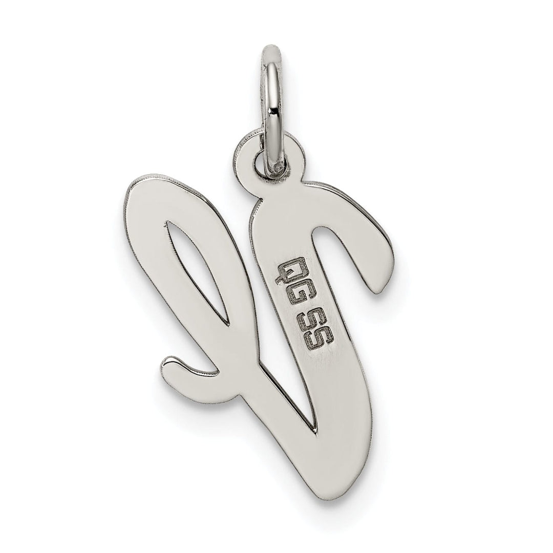 Lovely Rita's Pendants & Charms Sterling Silver Medium Script Initial V Charm
