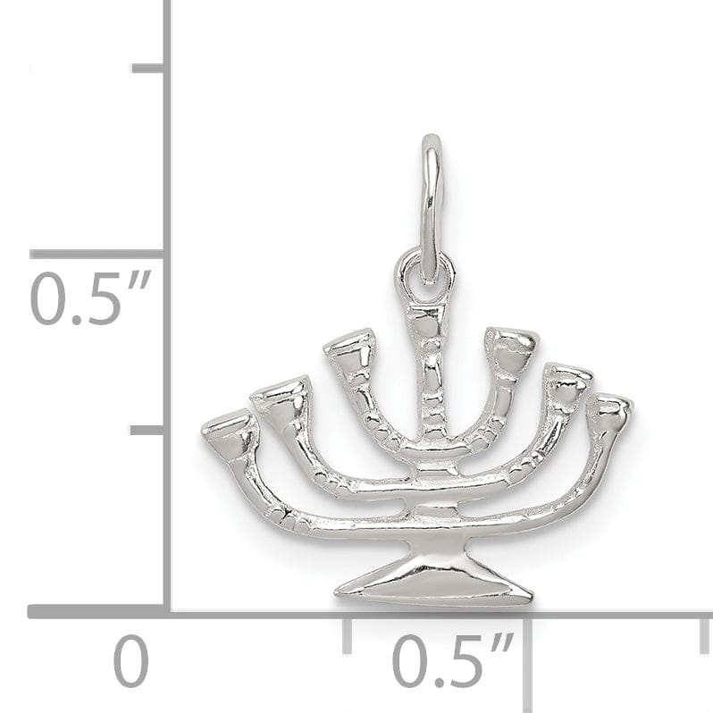 Lovely Rita's Pendants & Charms Sterling Silver Menorah Charm Pendant