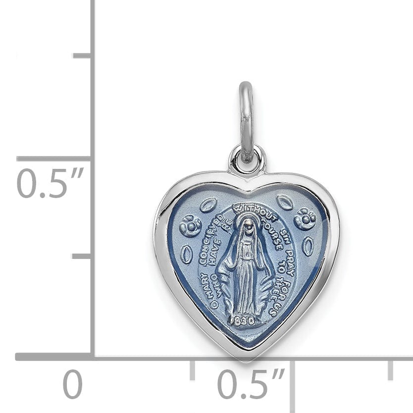 Lovely Rita's Pendants & Charms Sterling Silver Miraculous Heart Medal