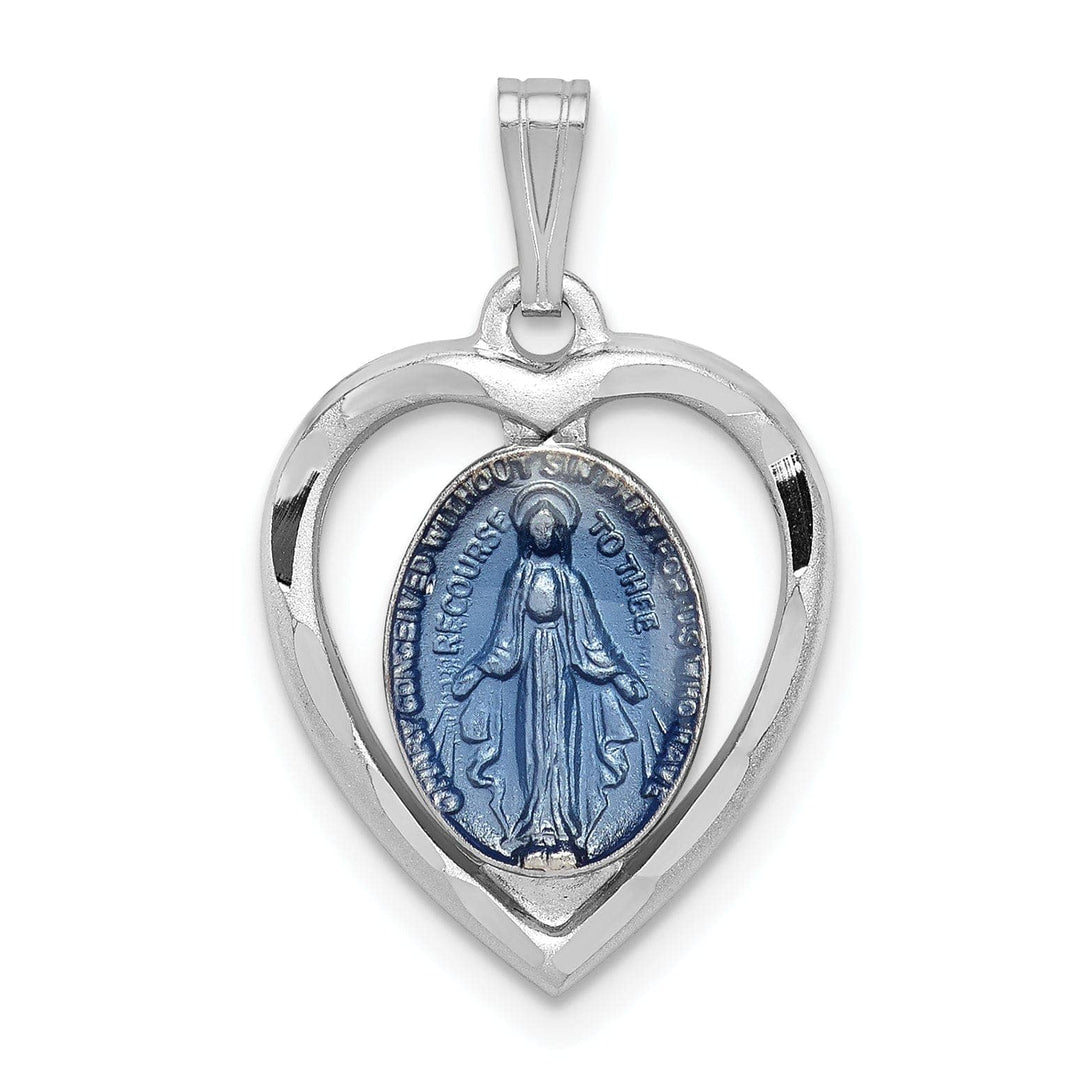 Lovely Rita's Pendants & Charms Sterling Silver Miraculous Heart Medal