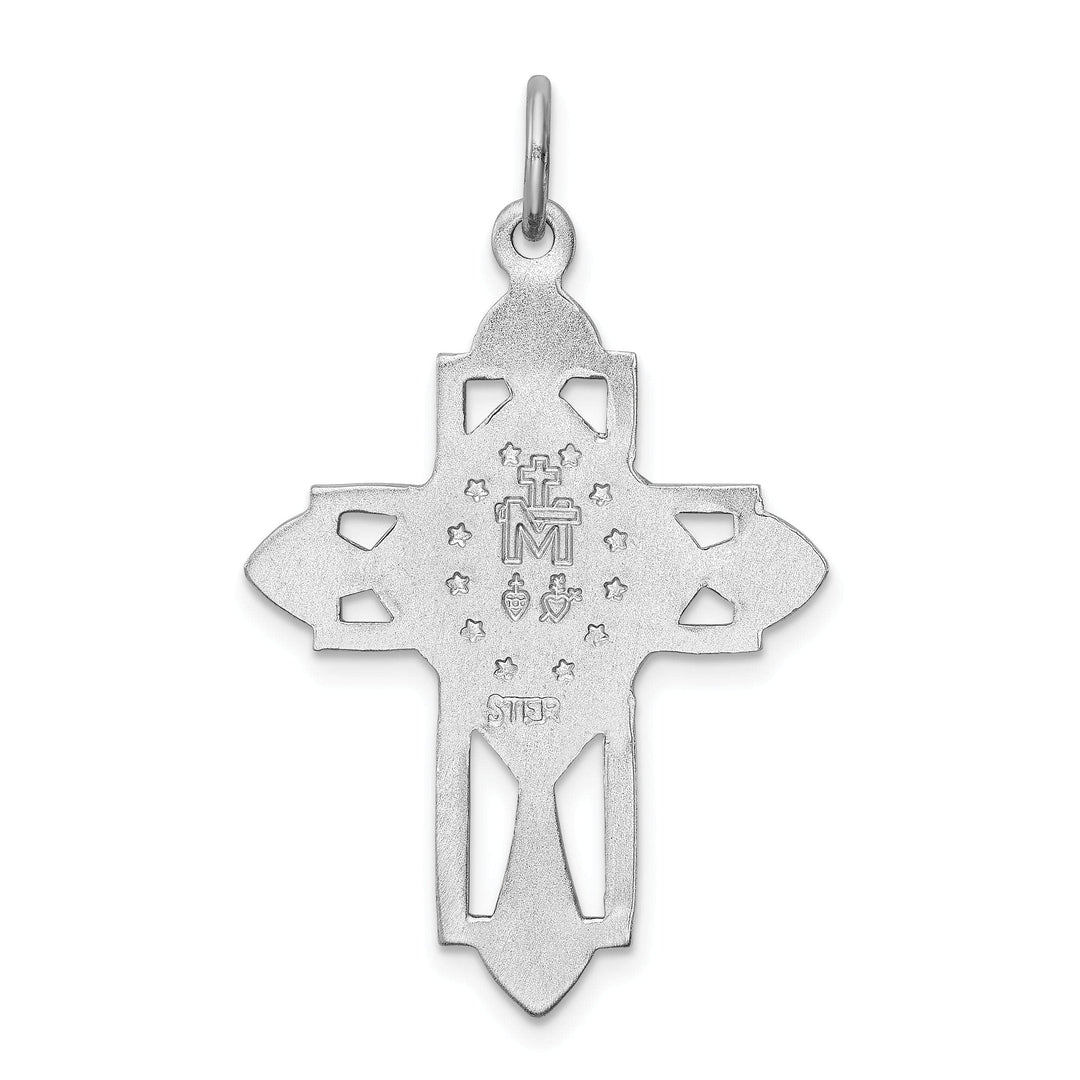 Lovely Rita's Pendants & Charms Sterling Silver Miraculous Medal Cross Pendant