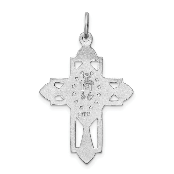 Lovely Rita's Pendants & Charms Sterling Silver Miraculous Medal Cross Pendant