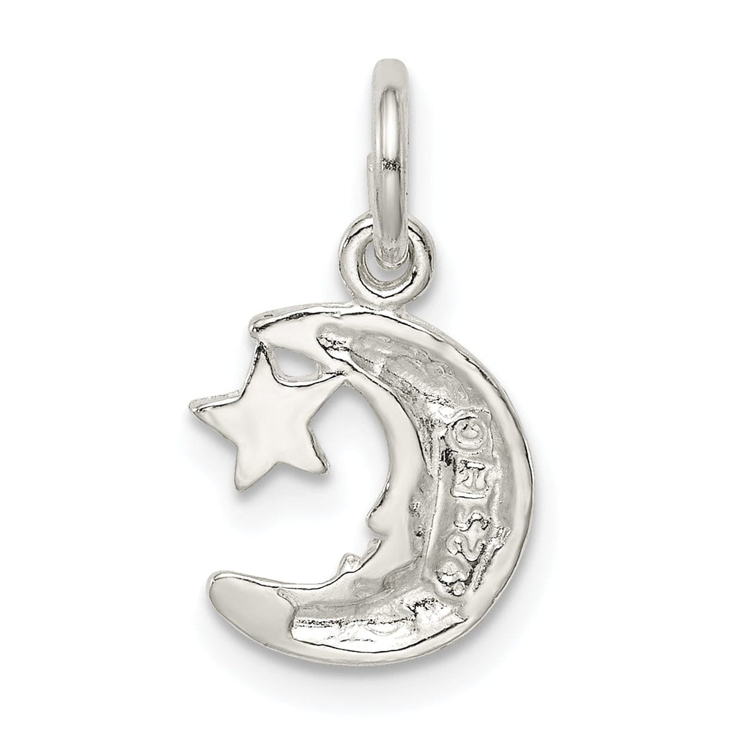 Lovely Rita's Pendants & Charms Sterling Silver Moon and Star Charm Pendant