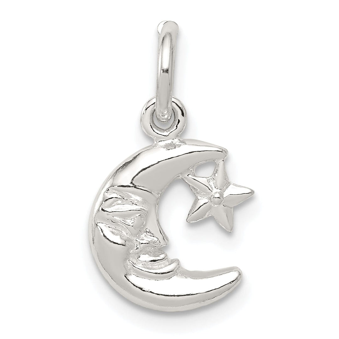 Lovely Rita's Pendants & Charms Sterling Silver Moon and Star Charm Pendant