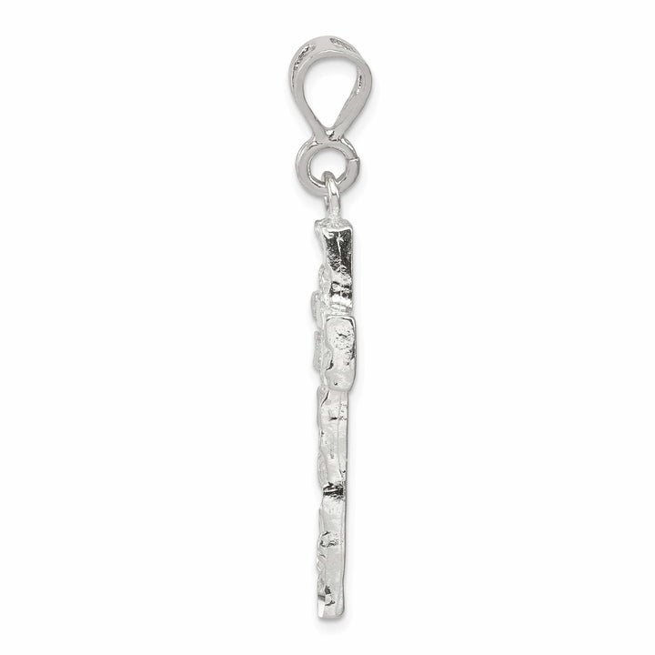 Lovely Rita's Pendants & Charms Sterling Silver Nugget Cross Pendant