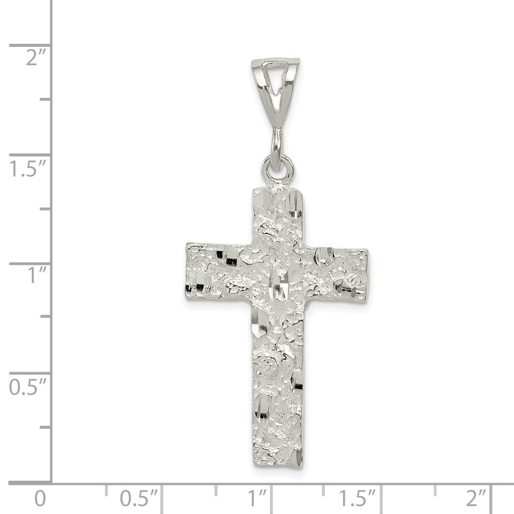 Lovely Rita's Pendants & Charms Sterling Silver Nugget Cross Pendant