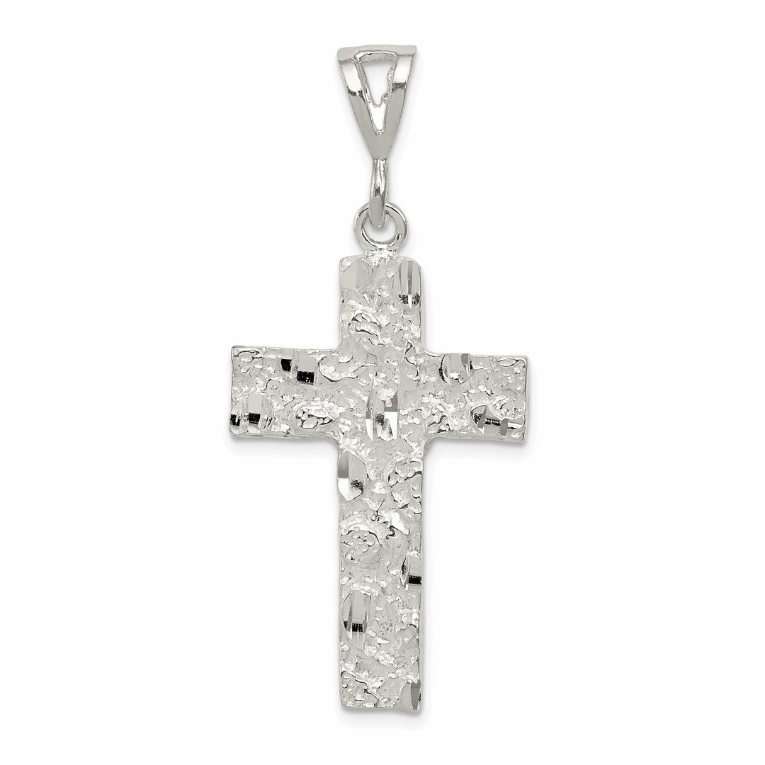 Lovely Rita's Pendants & Charms Sterling Silver Nugget Cross Pendant