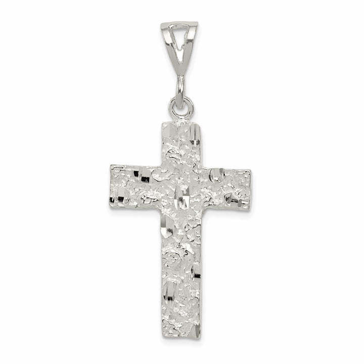 Lovely Rita's Pendants & Charms Sterling Silver Nugget Cross Pendant
