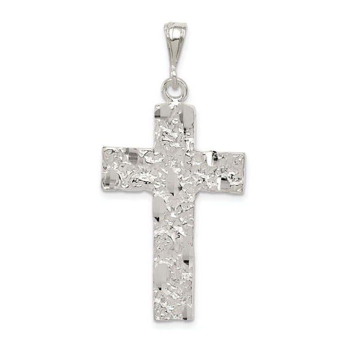 Lovely Rita's Pendants & Charms Sterling Silver Nugget Cross Pendant