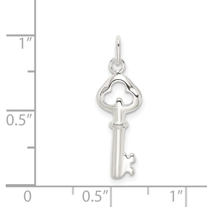Lovely Rita's Pendants & Charms Sterling Silver Open Back Key Charm Pendant