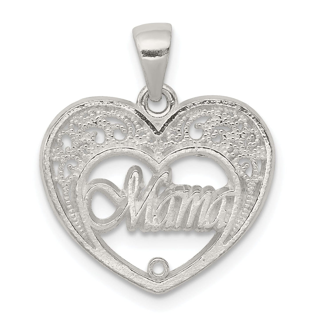 Lovely Rita's Pendants & Charms Sterling Silver Open Back Mama Charm Pendant