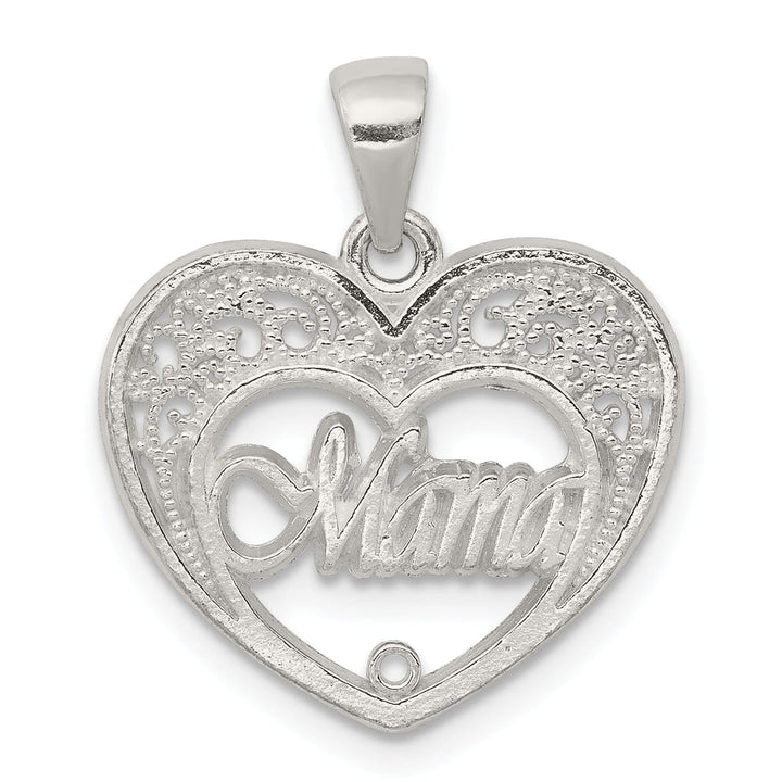 Lovely Rita's Pendants & Charms Sterling Silver Open Back Mama Charm Pendant