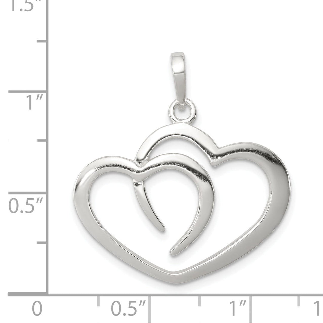 Lovely Rita's Pendants & Charms Sterling Silver Open Double Heart Pendant