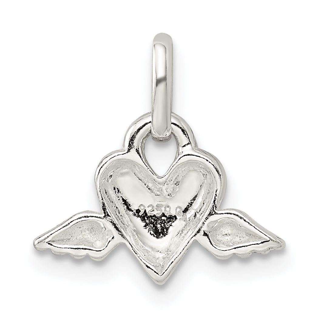 Lovely Rita's Pendants & Charms Sterling Silver Open Heart with Wings Charm