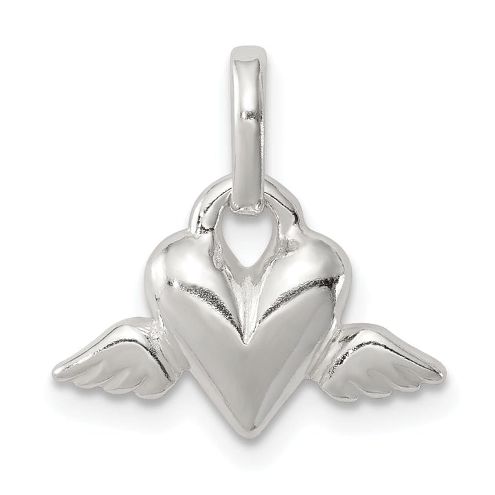 Lovely Rita's Pendants & Charms Sterling Silver Open Heart with Wings Charm
