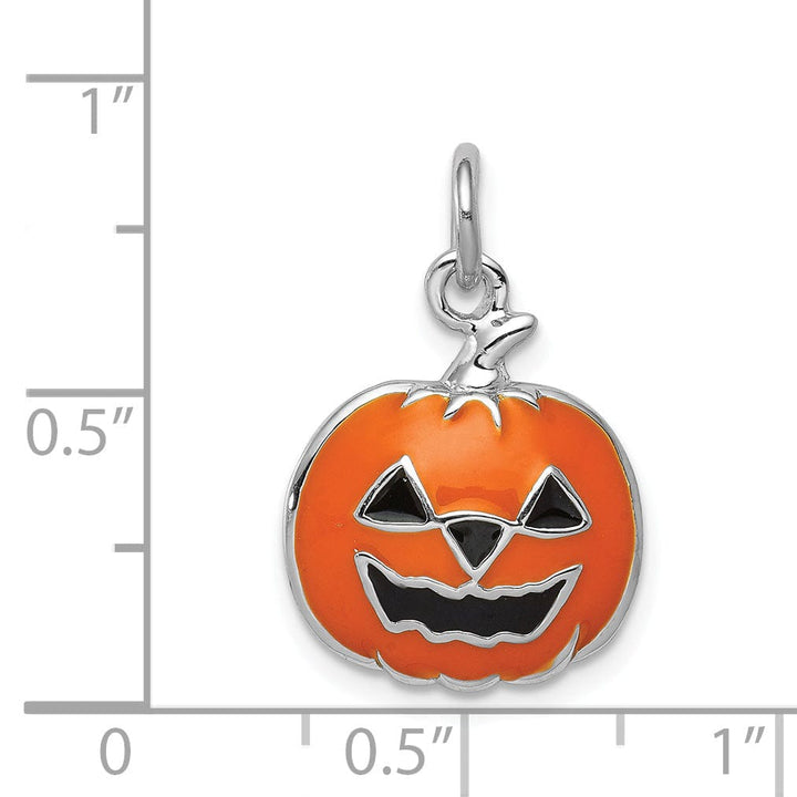 Lovely Rita's Pendants & Charms Sterling Silver Orange Jack-a-Lantern Pendant