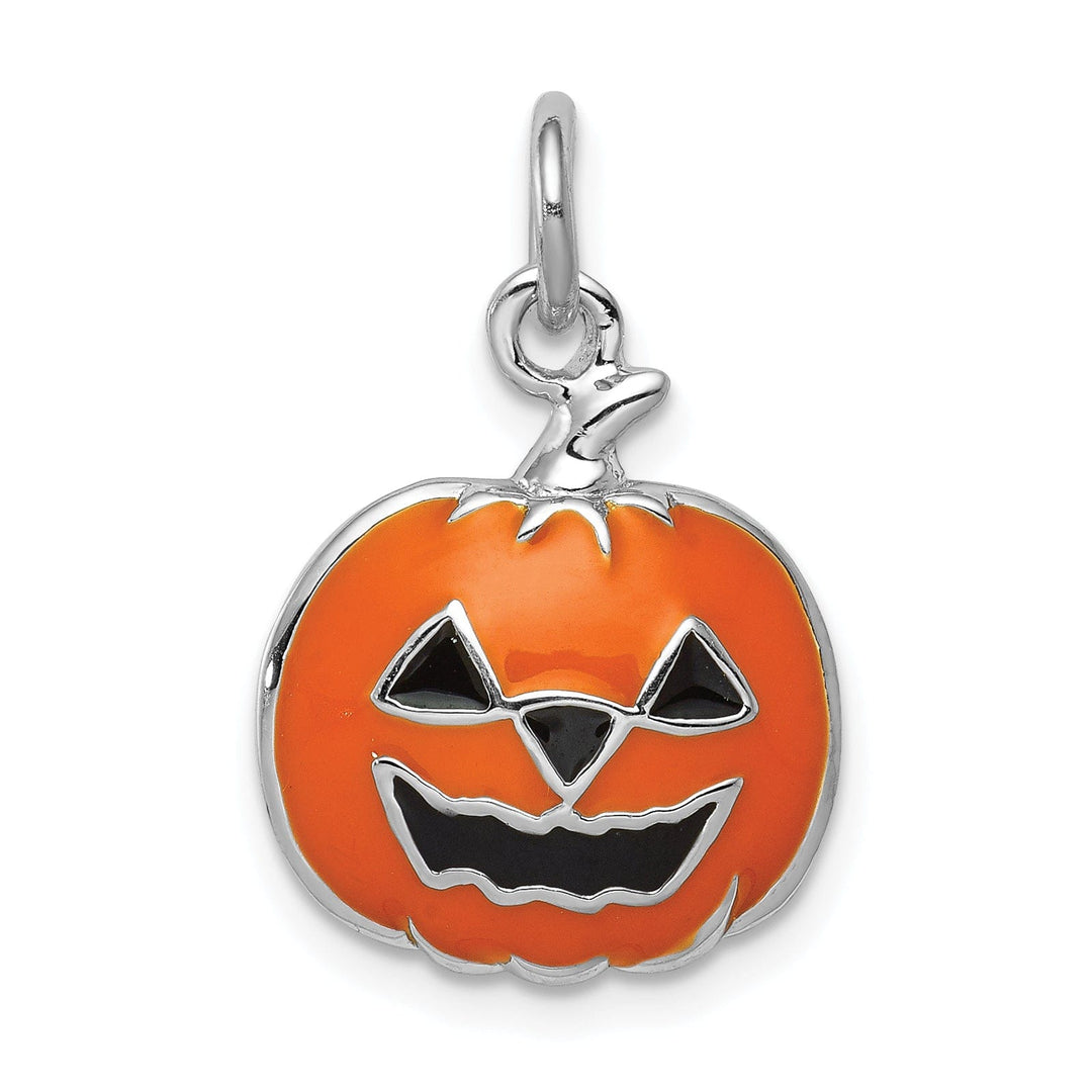 Lovely Rita's Pendants & Charms Sterling Silver Orange Jack-a-Lantern Pendant