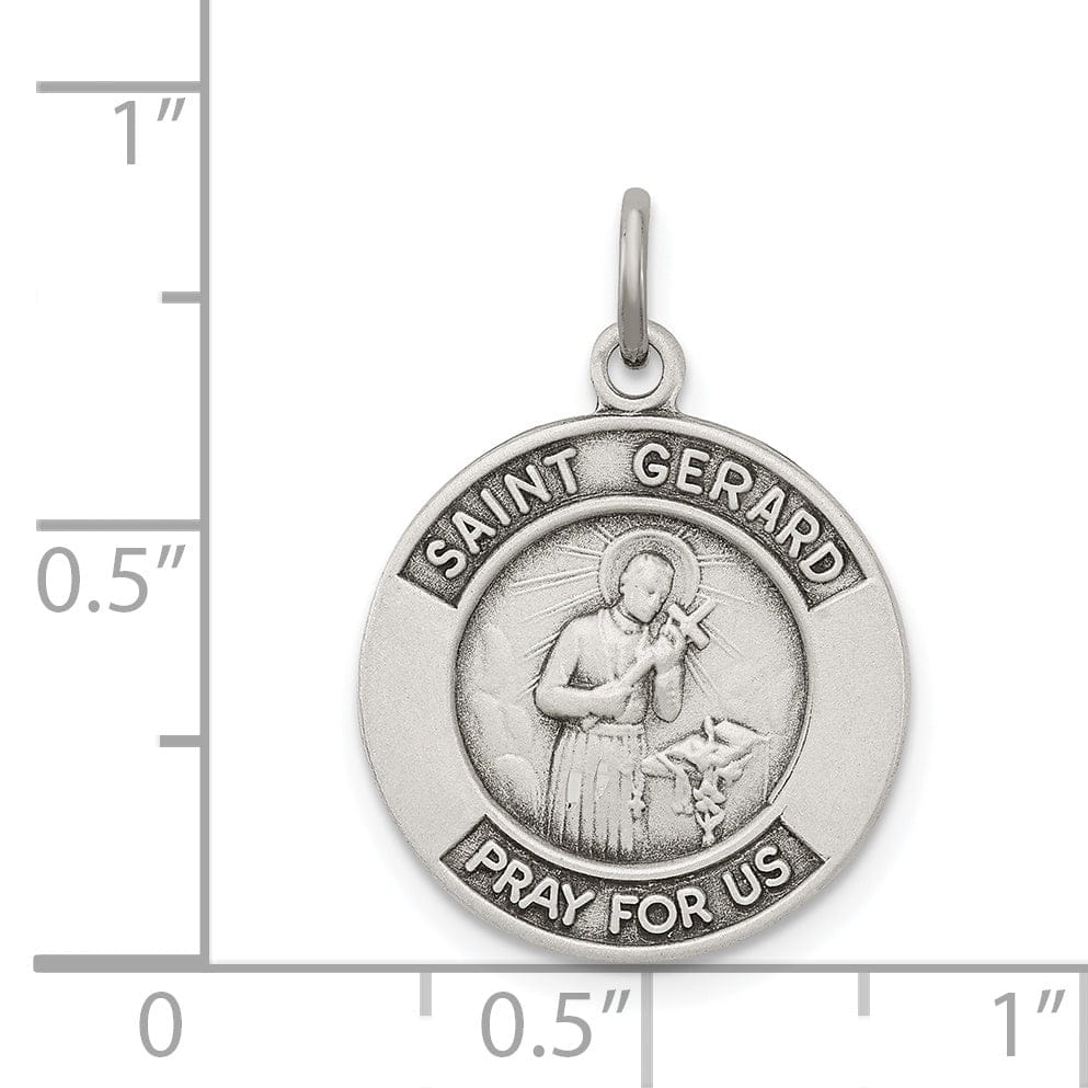 Lovely Rita's Pendants & Charms Sterling Silver Oxidized St. Gerard Medal Pendant
