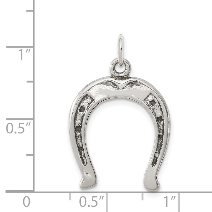 Lovely Rita's Pendants & Charms Sterling Silver Polish Antiqued Horse Shoe Charm