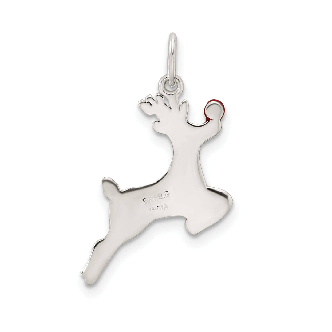 Lovely Rita's Pendants & Charms Sterling Silver Polish Enamel Reindeer Pendant