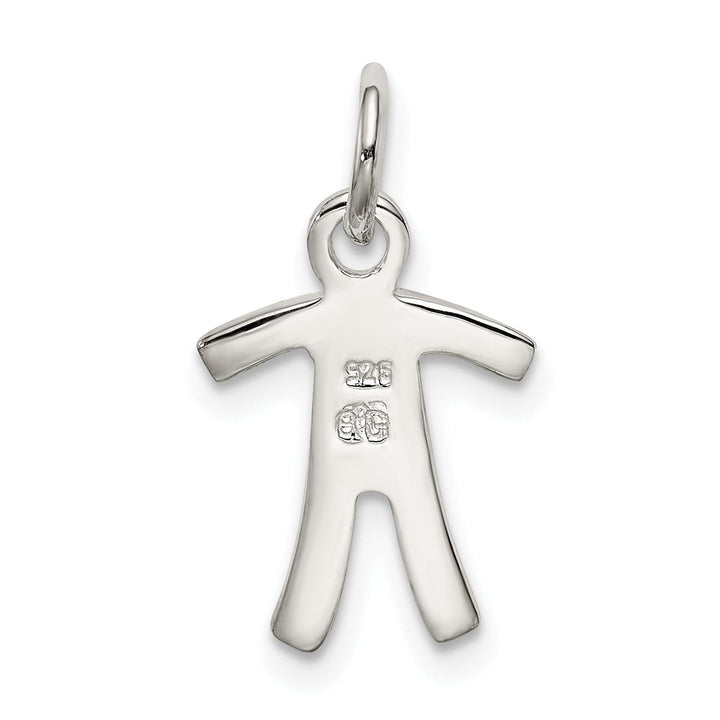 Lovely Rita's Pendants & Charms Sterling Silver Polish Finish Boy Charm Pendant