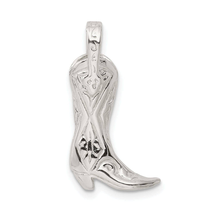 Lovely Rita's Pendants & Charms Sterling Silver Polish Finish Cowboy Boot Charm