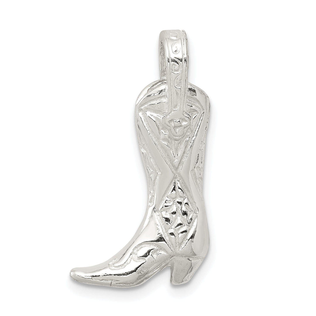 Lovely Rita's Pendants & Charms Sterling Silver Polish Finish Cowboy Boot Charm