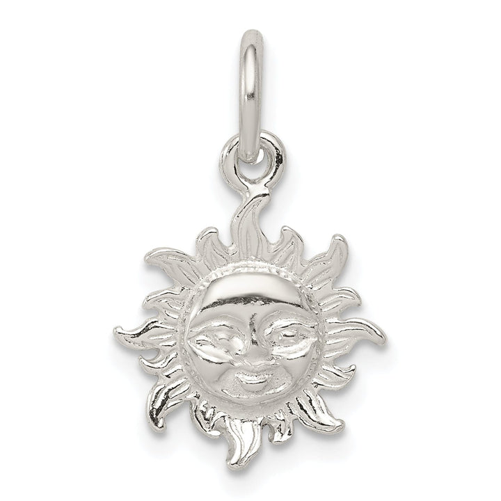 Lovely Rita's Pendants & Charms Sterling Silver Polish Finish Face in Sun Charm