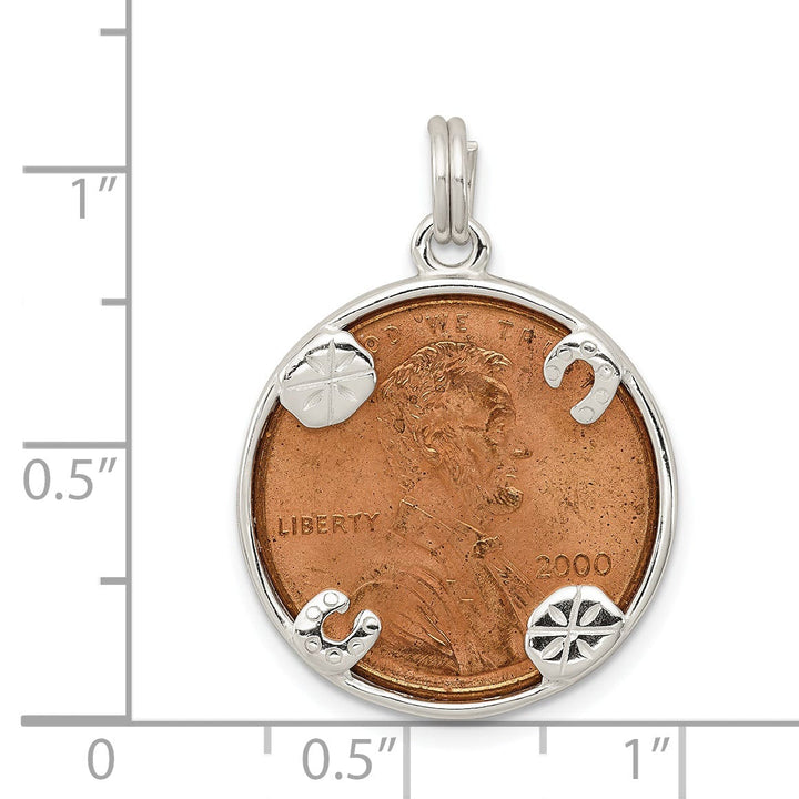 Lovely Rita's Pendants & Charms Sterling Silver Polish Finish Lucky Penny Charm