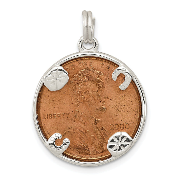 Lovely Rita's Pendants & Charms Sterling Silver Polish Finish Lucky Penny Charm