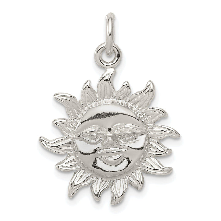 Lovely Rita's Pendants & Charms Sterling Silver Polish Finish Sun Charm Pendant